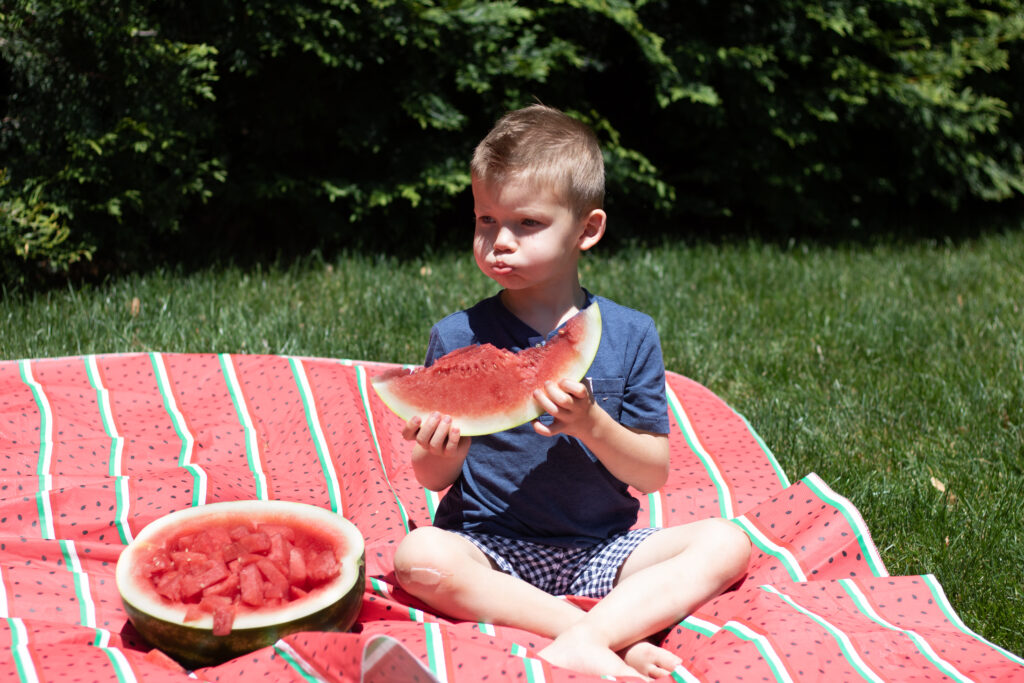 Little Boy Eating Watermelon